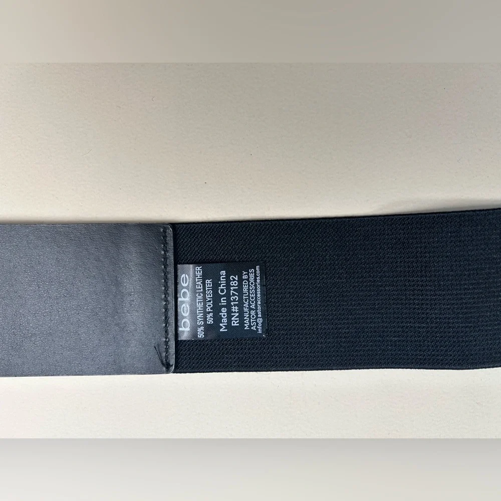 bebe Black Textured Women's Belt